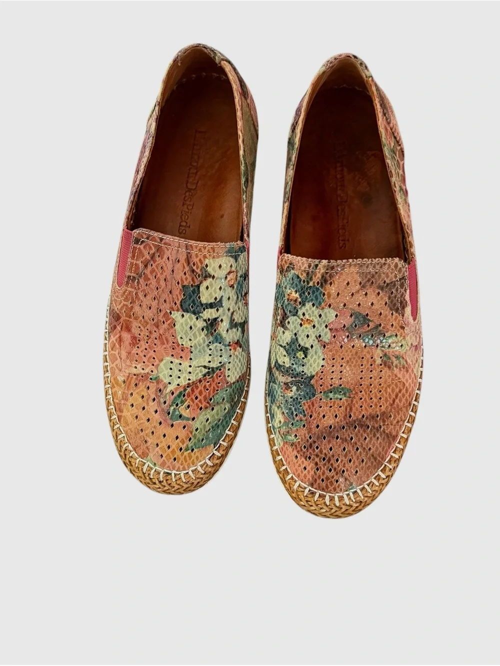L’Amour Des Pieds Stazzema  Floral Perforated Espadrille Slip-On Shoes Flats